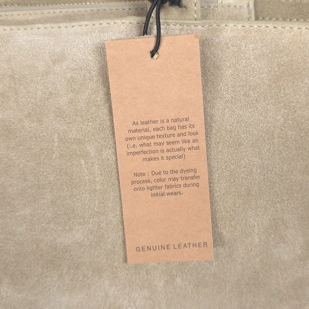 New MARGOT NEW YORK JAMEE LEATHER SUEDE Green Double Handle Tote Bag &‎ Wallet